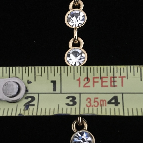 Gold and White CZ Rhinestone Bracelet - Picture 8 of 8